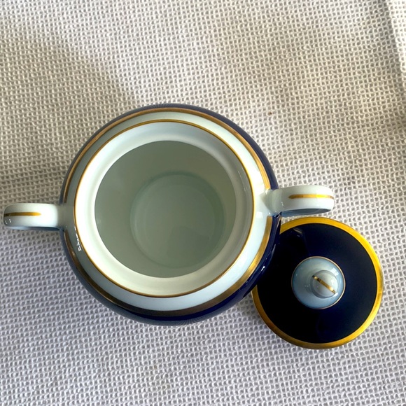 Rosenthall Classic Rose retired sugar bowl with lid gold leaf and cobalt - Picture 2 of 3